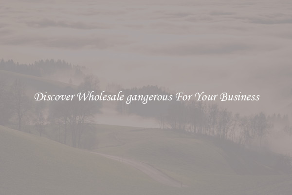 Discover Wholesale gangerous For Your Business