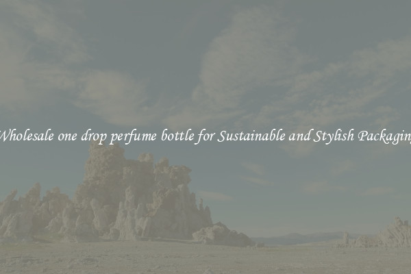 Wholesale one drop perfume bottle for Sustainable and Stylish Packaging