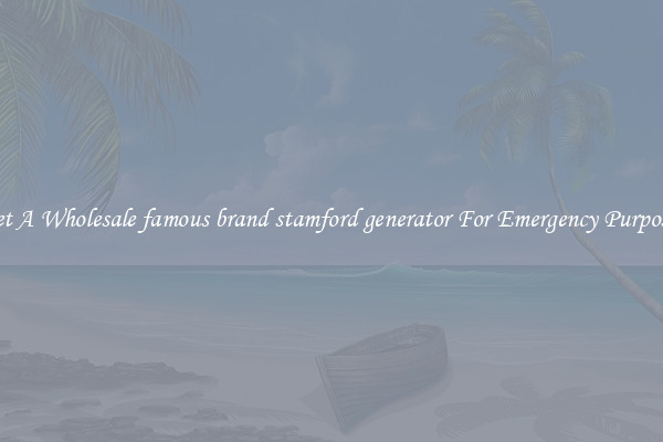 Get A Wholesale famous brand stamford generator For Emergency Purposes