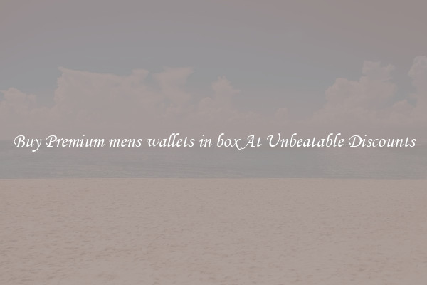 Buy Premium mens wallets in box At Unbeatable Discounts