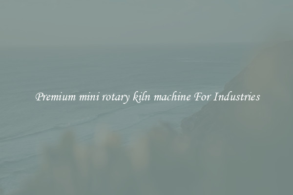 Premium mini rotary kiln machine For Industries