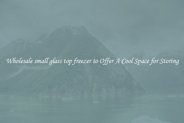 Wholesale small glass top freezer to Offer A Cool Space for Storing