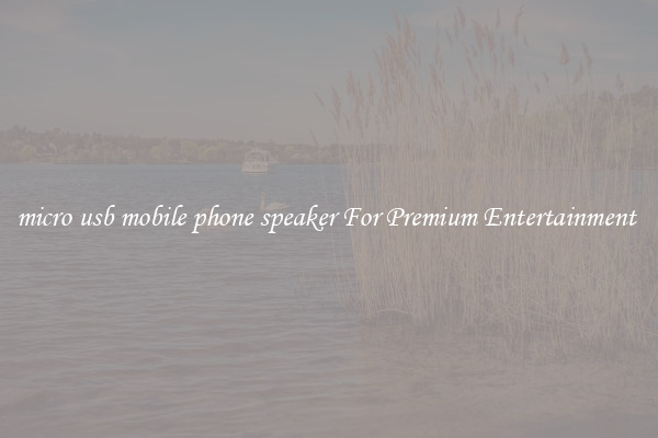 micro usb mobile phone speaker For Premium Entertainment 
