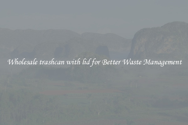 Wholesale trashcan with lid for Better Waste Management