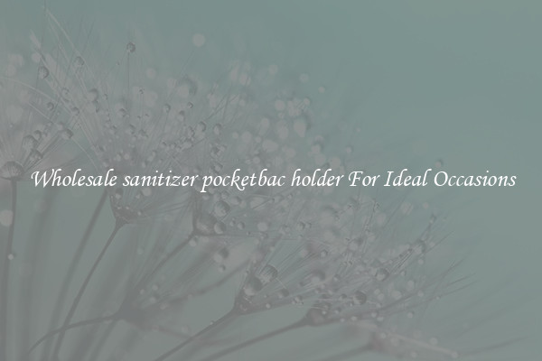 Wholesale sanitizer pocketbac holder For Ideal Occasions