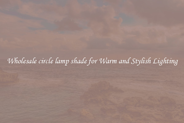Wholesale circle lamp shade for Warm and Stylish Lighting