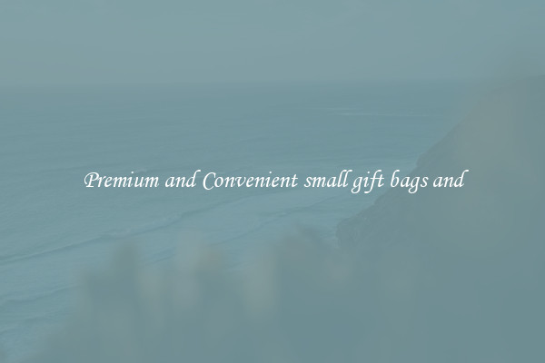 Premium and Convenient small gift bags and