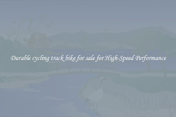 Durable cycling track bike for sale for High-Speed Performance