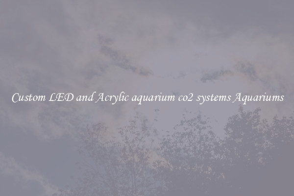 Custom LED and Acrylic aquarium co2 systems Aquariums