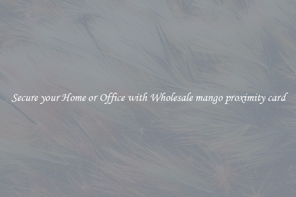 Secure your Home or Office with Wholesale mango proximity card